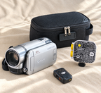 Canon FS2000 wedding camcorder hire kit including carry case, DJI microphone and video light, UK delivery